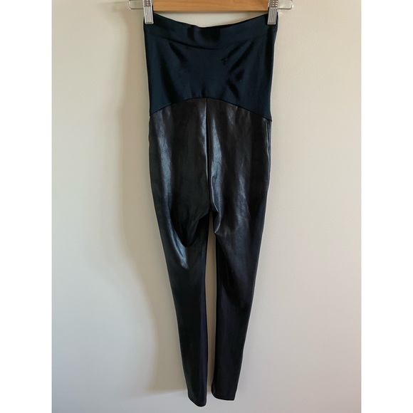 Spanx Mama Faux Leather Maternity Leggings Size Small - Picture 10 of 10